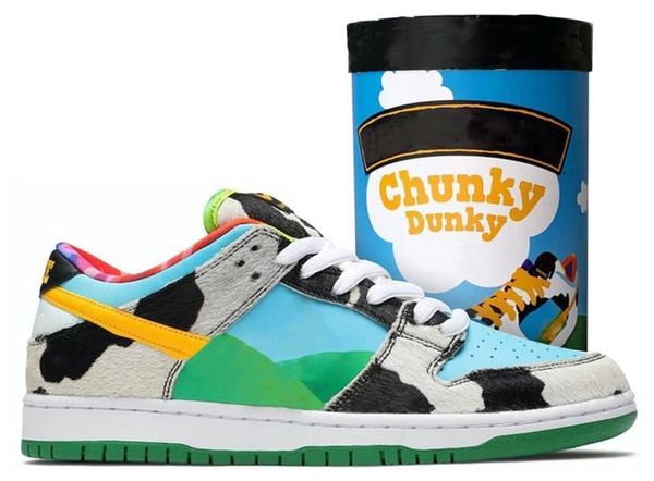 

originals shoes sb low chunky dunky white/lagoon pulse-black-university gold men women outdoor sports sneakers skateboard with cow running