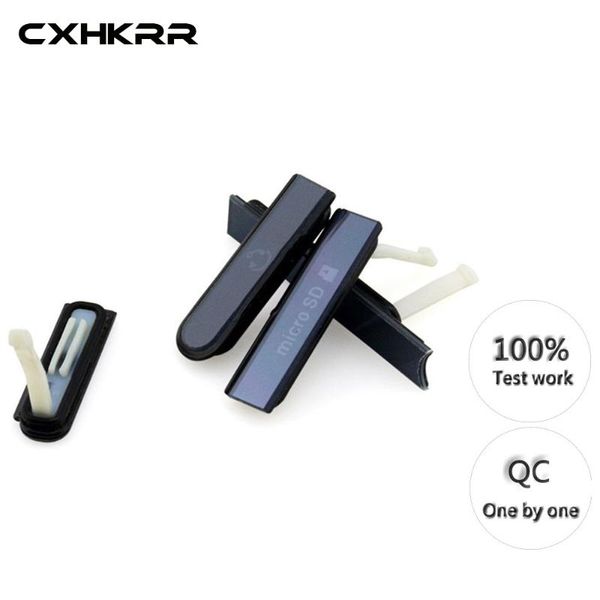 

100% sd card cap + port usb cover earphone jack dust plug for sony z c6603 l36h cell phone anti-dust gadgets