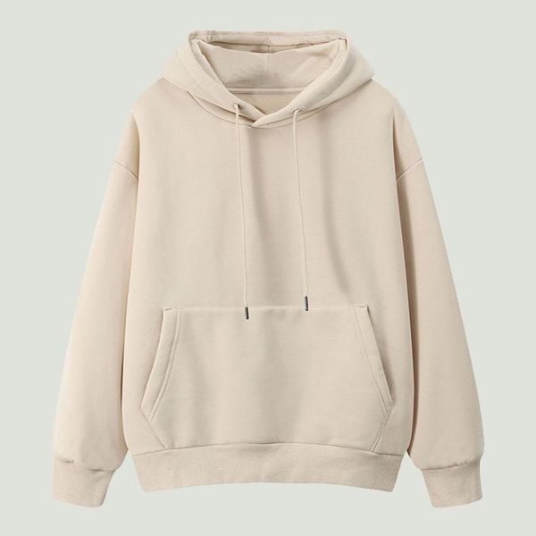 

men's hoodies & sweatshirts fashion brand harajuku casual solid color cotton loose hooded pullover 2021 spring autumn, Black