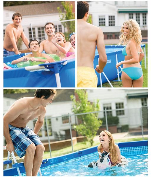 

pool & accessories intex28273 rectangular pipe port swimming large children's family play