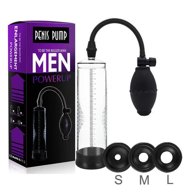 Pompa per massaggio Sex Shop Estensore del pene Ingrandimento del cazzo Giocattoli sexy per adulti Allenamento per l'erezione del pene maschile Intimo