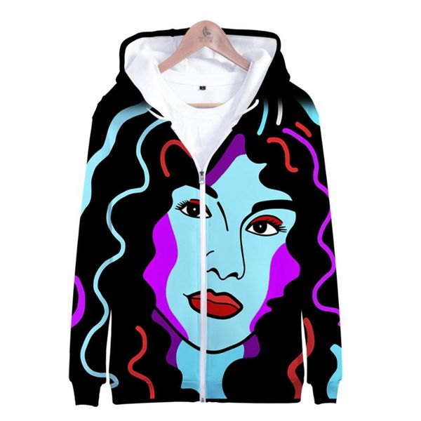 

men's hoodies & sweatshirts alessia cara 3d prints zipper women/men fashion long sleeve hooded sweatshirt streetwear clothes, Black