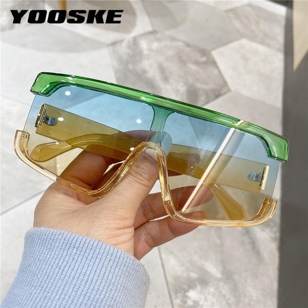 

sunglasses yooske fashion oversized one-piece men women color blocking sun glasses cross border goggles outdoors retro, White;black
