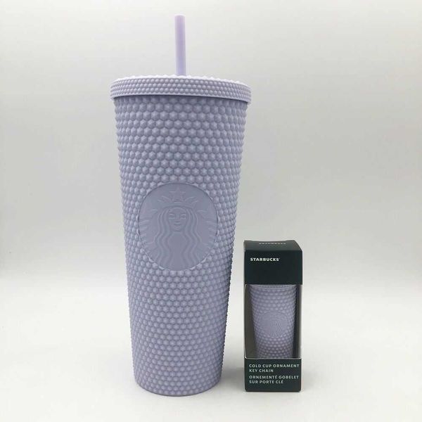 

starbucks 2021 matte lilac studded winter holiday tumbler 24oz cup & ornament