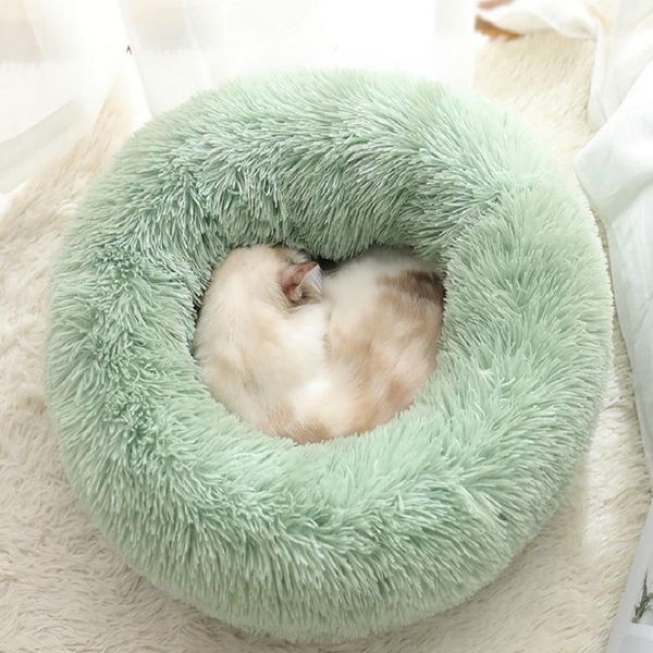 

super soft pet bed cats dogs autumn winter sleeping bag long plush puppy cushion mat portable dog cat supplies kennels & pens