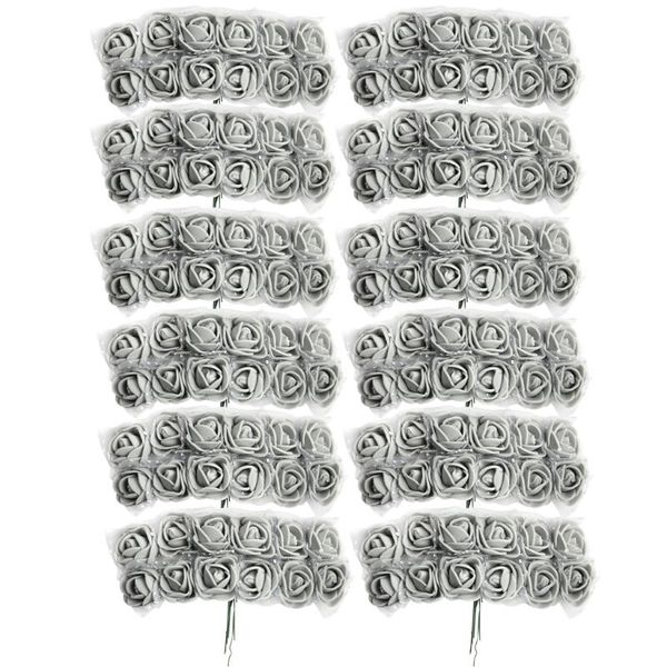 

decorative flowers & wreaths 144 pieces artificial miniature foam rose flower wedding bridal bridesmaid bouquet engagement anniversary diy c