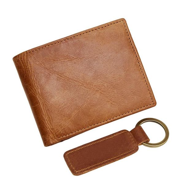 

men wallet fashion 100% genuine leather short bifold casual soild with coin pocket men's purse mrf5 wallets, Red;black