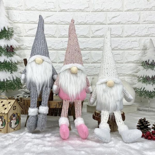 

cute christmas faceless doll decorations home long beard legs party decoration