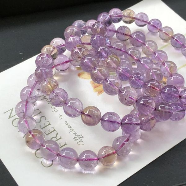 

female and male amethyst bracelet z purple yellow symbiosis crystal fashion accessories beaded, strands, Black
