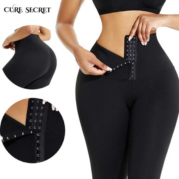 

women's shapers cure secret waist trainer hi-waist leggings tummy control compression slimming pants anti cellulite leg shapewear panti, Black;white