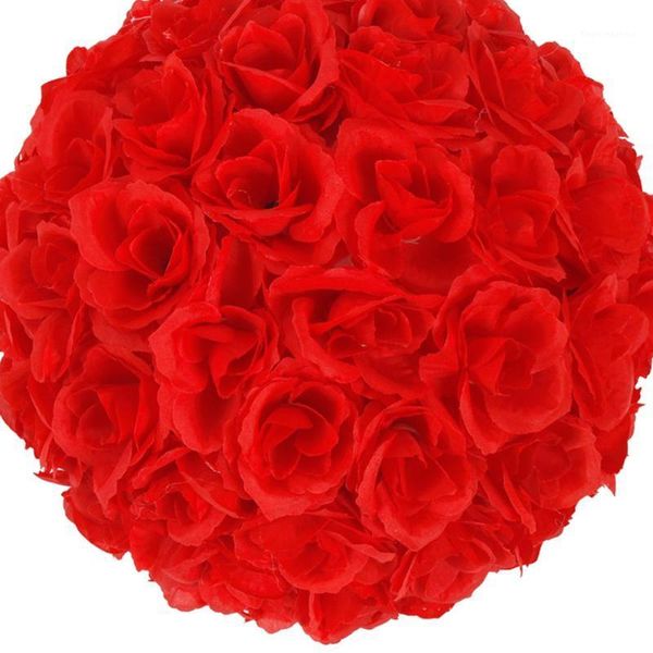 

10pcs 25cm flower balls wedding decoration red decorative flowers & wreaths1