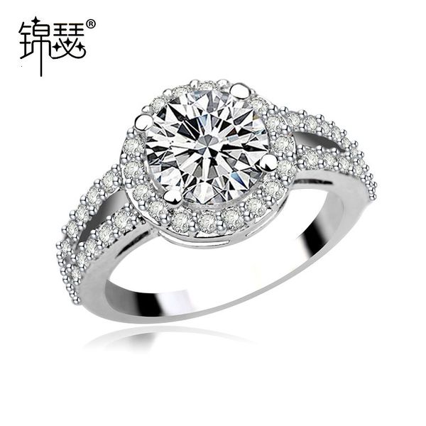 

925 sterling silverboutique zirconium diamond ring autumn evening , eight hearts and s, zircon inlaid with rhodium plated, Golden;silver