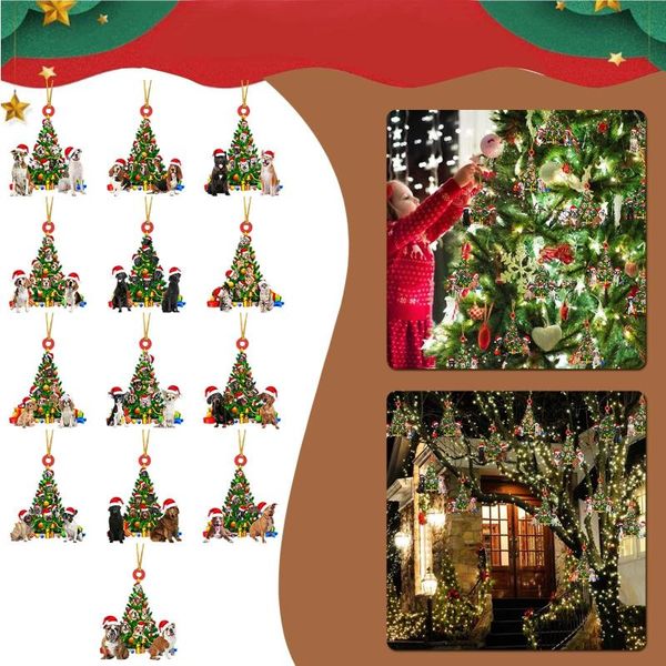 

christmas decorations 1# dog ornament lovely tree gift print ornaments navidad noel 2022 year xmas decor natal