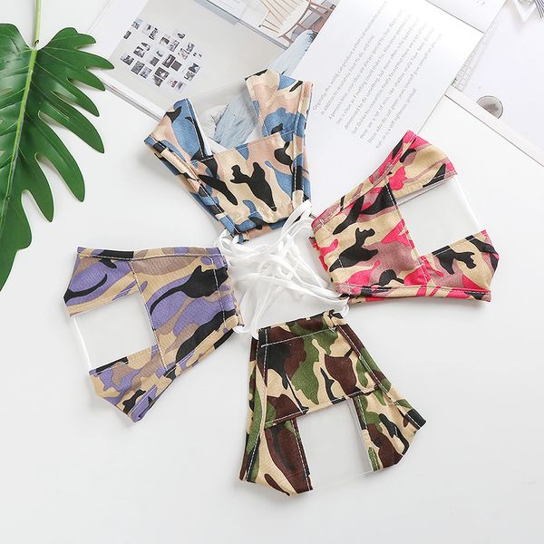 

anti fog transparent lip soft pet mask solid color printing