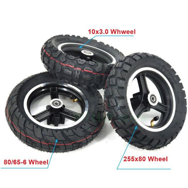 

motorcycle wheels & tires 10x3 inch outer tyre inner tube and alloy disc brake rim for 10'' folding electric scooter kugoo m4 pro