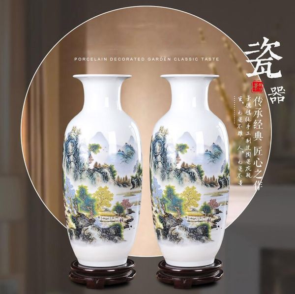 

vases jingdezhen luxury ceramic vase crafts ornaments el large porcelain home livingroom bedroom table figurines decoration