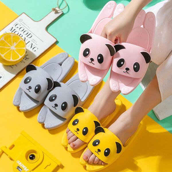 

slippers ladies 2021 parent-child couples cute cartoon shoes woman flats house non-slip pool klapki damskie na lato#g4, Black