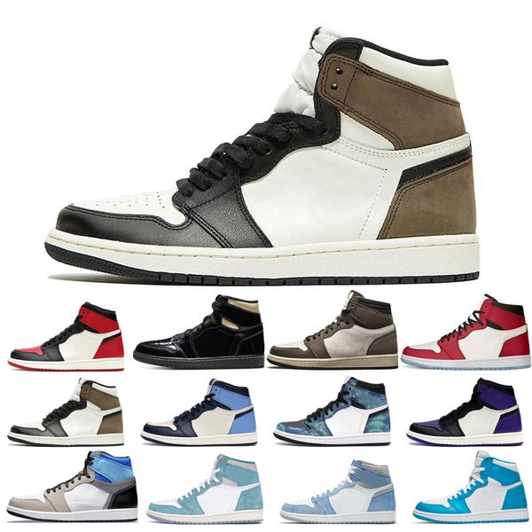 

2022 1s man's basketball shoes turbo green hyper royal dark mocha tie dye court purple bred toe cactus chicago shadow 3 twist quality