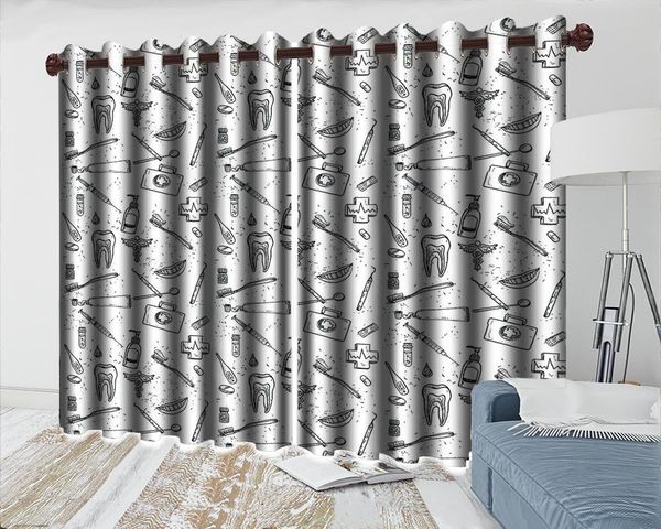 

curtain & drapes 3d blackout curtains for living room window treatment home decor