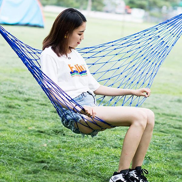 

camp furniture outdoor thickened nylon rope meshs hammock portable camping tourist garden sets sleeping swings hang bed