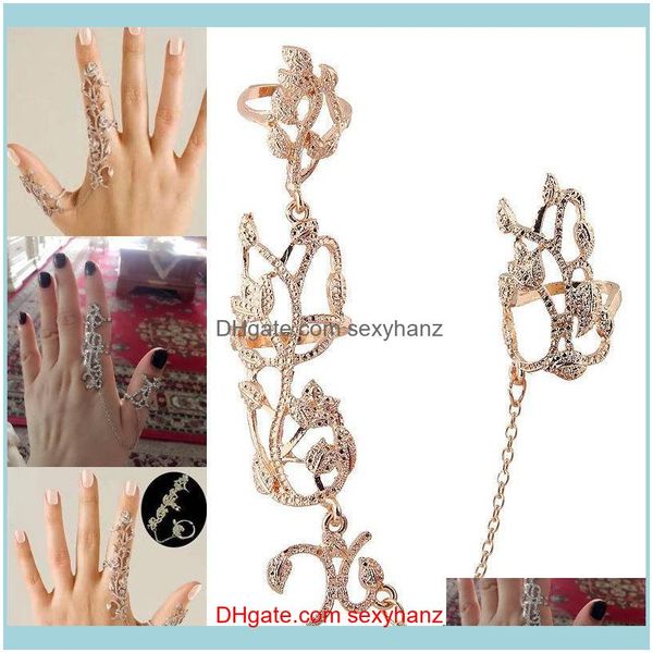 

jewelrytrendy metal roses flower rings for men gold color ring gothic personality cubic zirconia statement diy rg200074 cluster drop deliver, Golden;silver