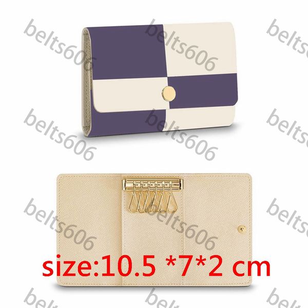 

key wallets men key wallet keychain women mens 2021 keys chian wholesale large-capacity classic pattern pochette punch keyholder keyholders, Red;blue