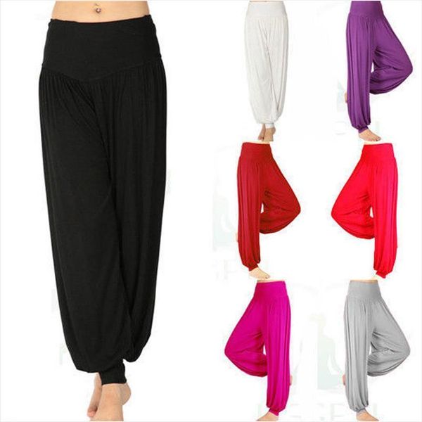 

fitness pants yuga loose women legging trousers summer mid elastic white black gym