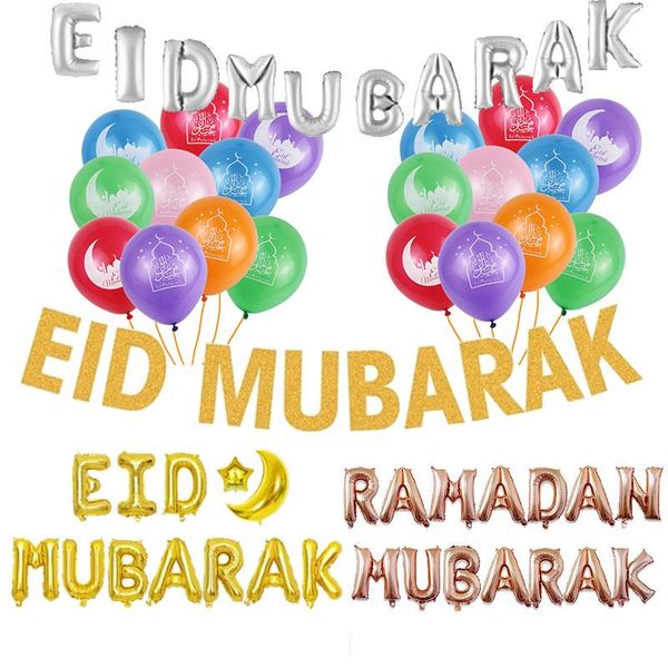 

sashes eid ramadan bunting banner balloon decoration islamic muslim mubarak letter balloons party supplies