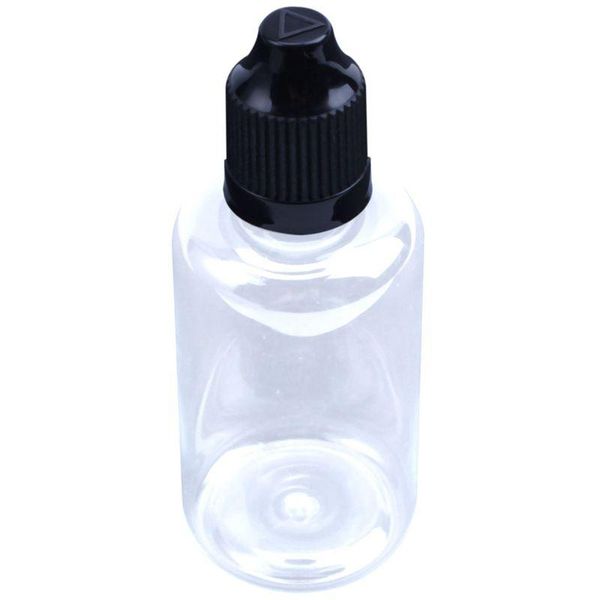 

storage bottles & jars 10 pcs 50ml empty dropper liquid needle tip cap pet black