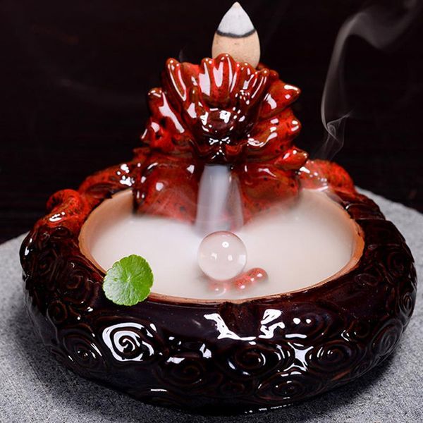 

room landscape ceramics incense burner modern creativity backflow waterfall encensoir home decoration ek50xl fragrance lamps