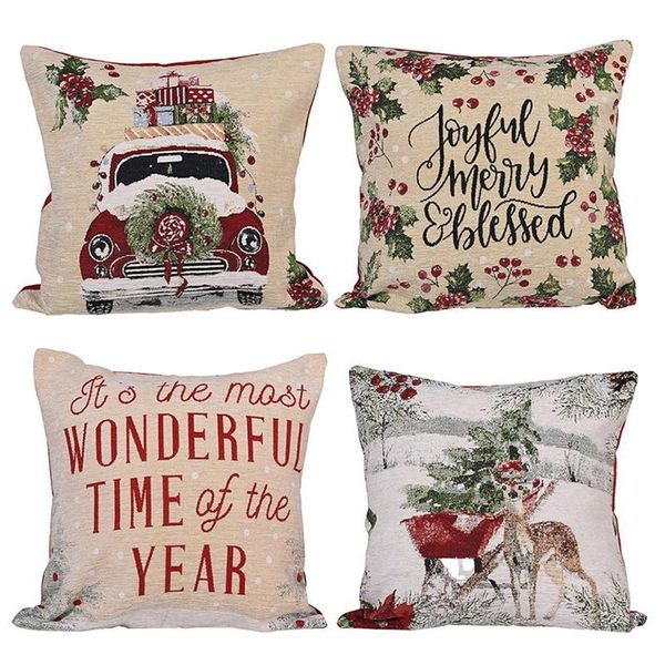 

pillow case 4 pcs home decor pillowcase throw cushion cover square decorative for couch, sofa