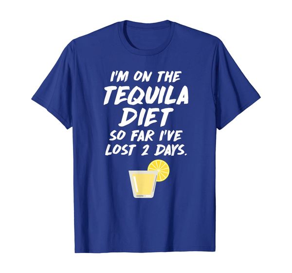 

i'm on the tequila diet i've lost 2 days funny drinking gift, White;black