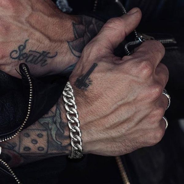 

charm bracelets 2021 classic cuban chain men bracelet fashion stainless steel 5/7/9mm width for women party jewelry gift, Golden;silver