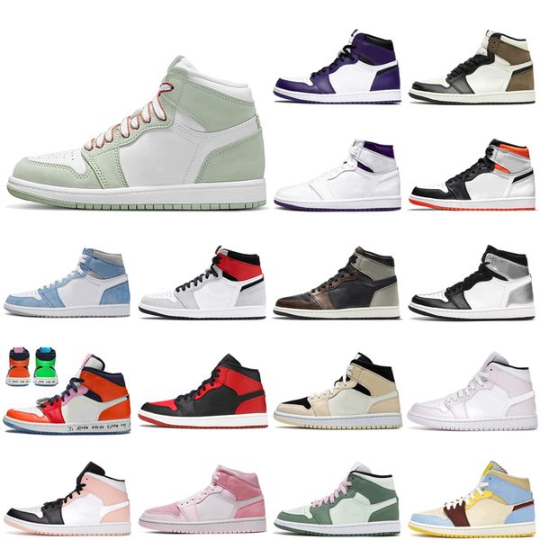 

jumpman men basketball shoes 1s women obsidian pollen seafoam shadow 2.0 suede twist travis unc chicago court purple dark mocha trainers sne