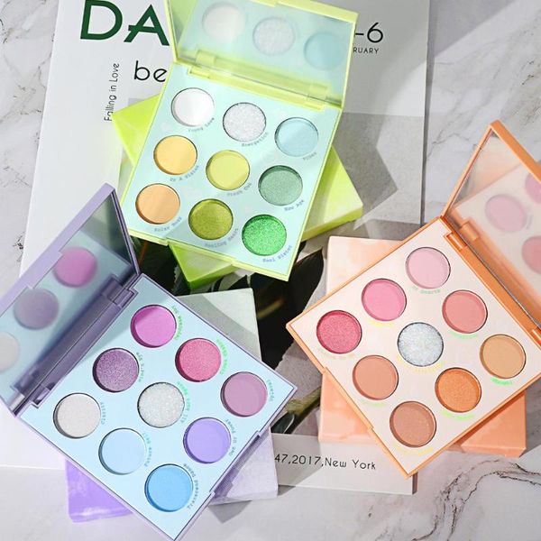 

eye shadow ins 9 color shimmer makeup matte eyeshadow pallete colorful mint palette nude powder contour party cosmetic