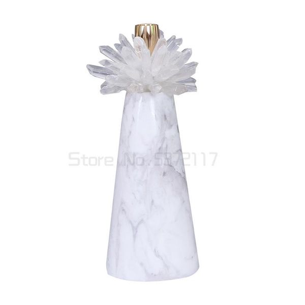 

candle holders modern simple crystal flower light luxury ornament marble geometric candlestick
