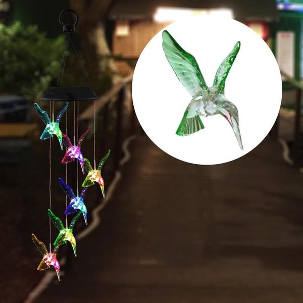 

party decoration solar powered led lamp wind chime crafts girl kid room hanging decor string lights chandelier garden