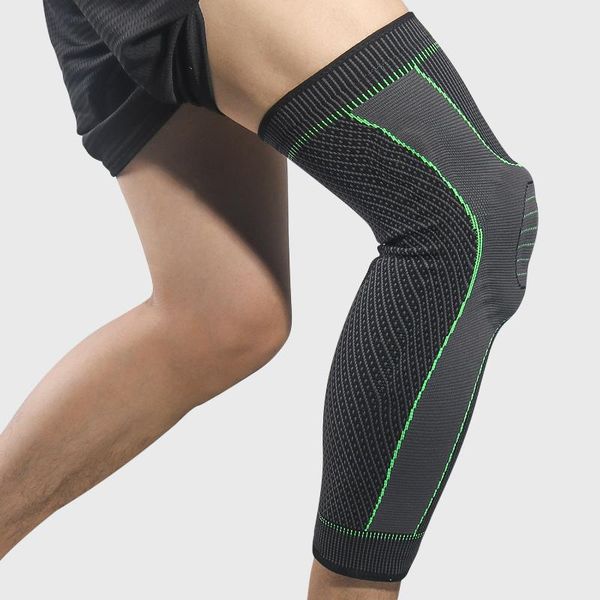 

silicone padded knee pads supports non-slip brace protector gym sports basketball volleyball running elbow &, Black;gray