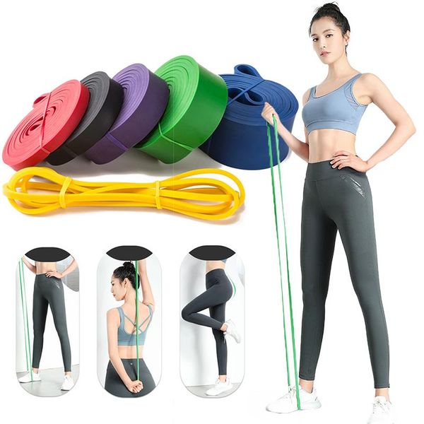 

portable fitness rubber resistance braces band yoga athletic expander exercise equipment elastic pull loop sports workout bands