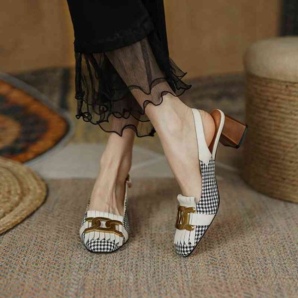 

shoes sandals toe summer/autumn female square slings gross heel french retro-covered pumps xgqy, Black