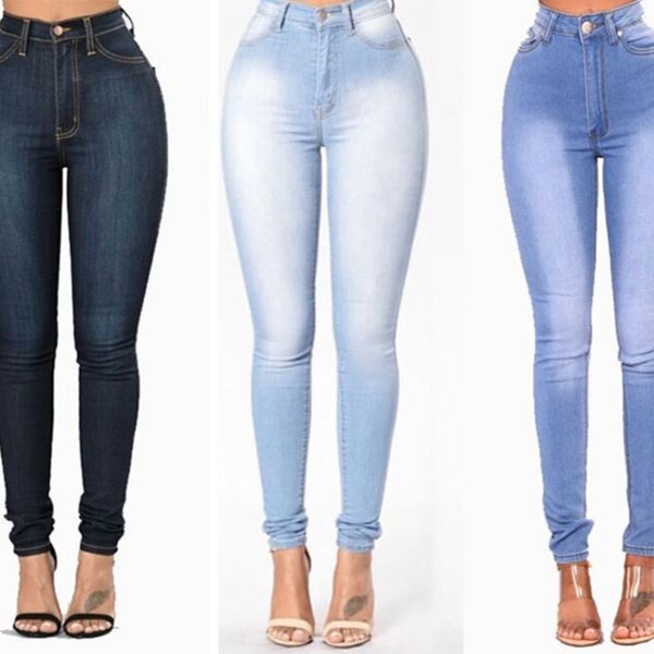 

fashion jeans for women 633# fashion slim stretch leggings, Blue