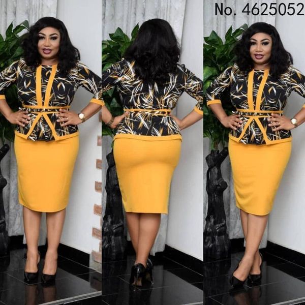 

ethnic clothing autumn african clothes for women short sleeve printing polyester plus size two pieces sets and skirts xl-4xl, Red