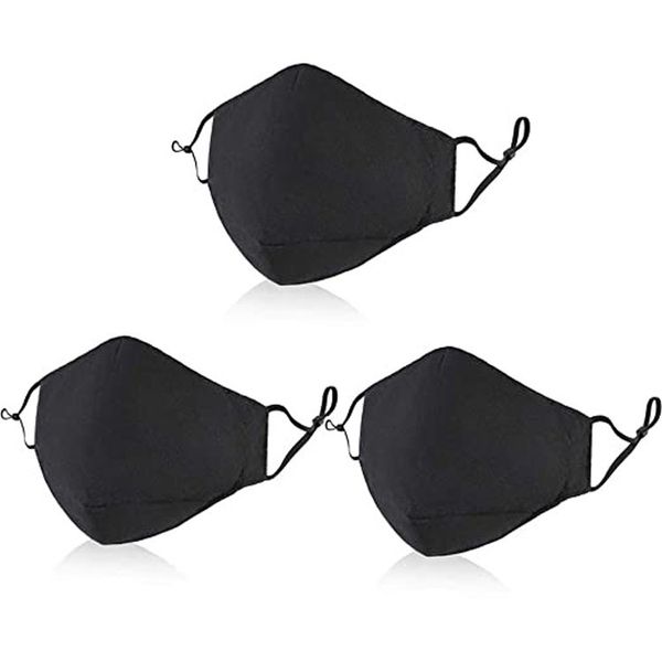 

cotton black masks are popular, stereo in summer adjustable