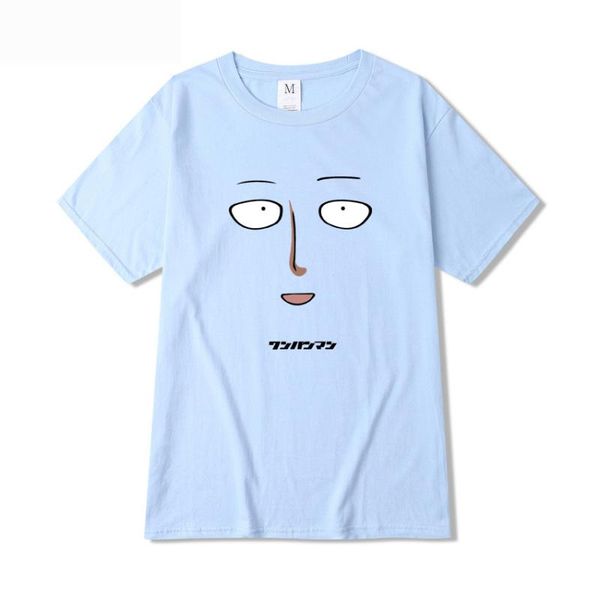 

men's t-shirts japanese anime man one punch t-shirt fashion print summer novelty cotton short sleeve men top, White;black