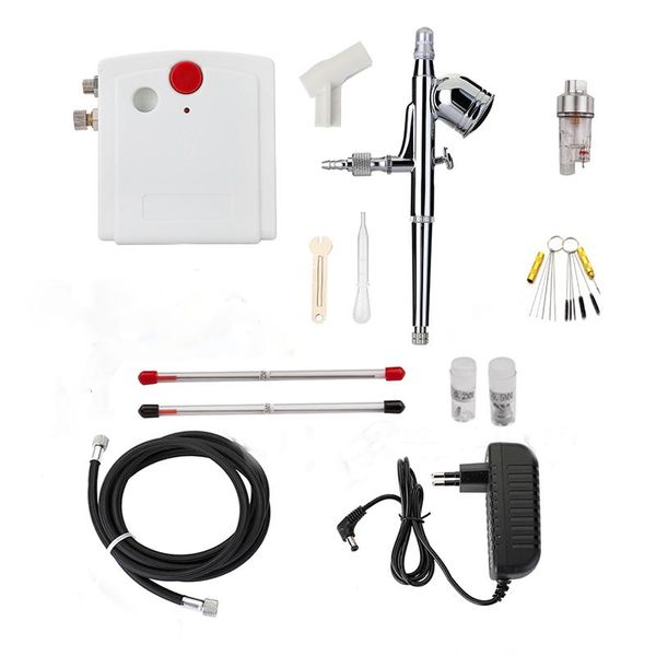 

professional spray guns dual-action gun airbrush with compressor 0.3mm electric kit for mini air brush nail model cake car painting tool