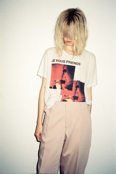 

fashiondemon men's t-shirts chaowang fried enfants riches deprimes e.r.d portrait white short sleeve erd, White;black