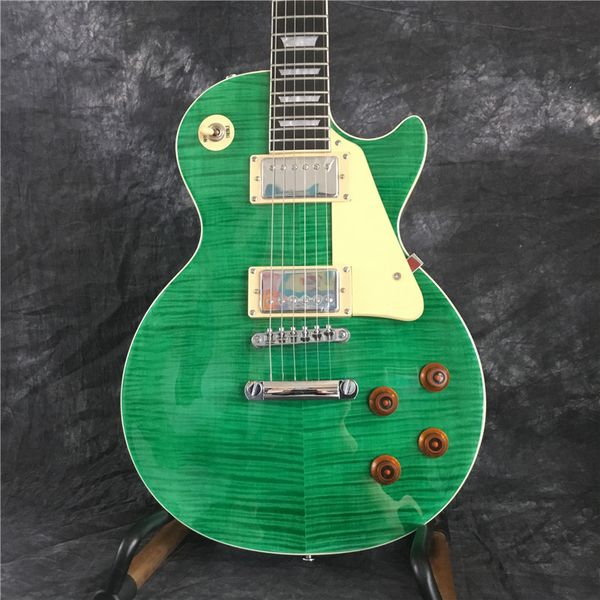 

green guitar electric guitar, with good sound quality, real picture shooting,