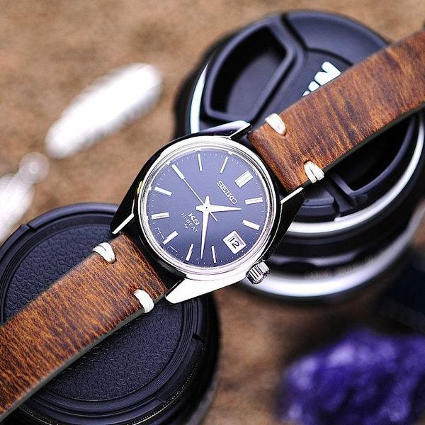 

watch bands 18/20/22/24mm genuine leather watchband handmade vintage stitching design wrist wristband calfskin strap metal buckle 7 colors, Black;brown