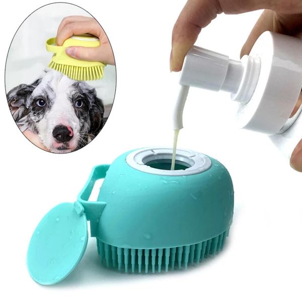 Cucciolo da bagno Guanti da massaggio da bagno per cani di grossa taglia Pennello Accessori per animali domestici in silicone morbido di sicurezza per cani Strumenti per gatti Prodotti pettine