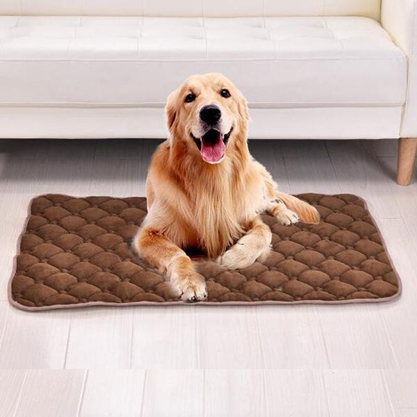 

dog bed mat kennel soft pet puppy warm house plush cozy nest pad kennels & pens